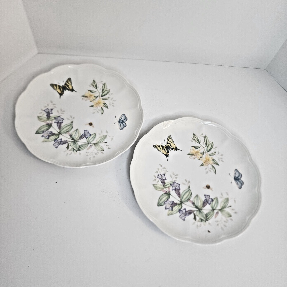 Lenox Butterfly Meadow Swallowtail Plate‎ Laurie De Sante Collection 2 Plates